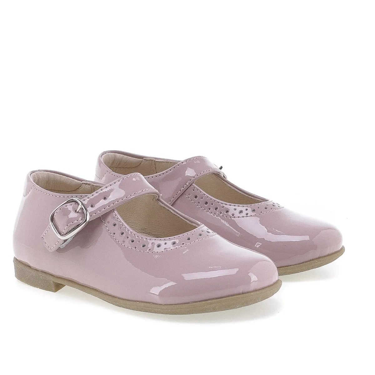 (2674-15) Emel balerina shoes - pink patent leather