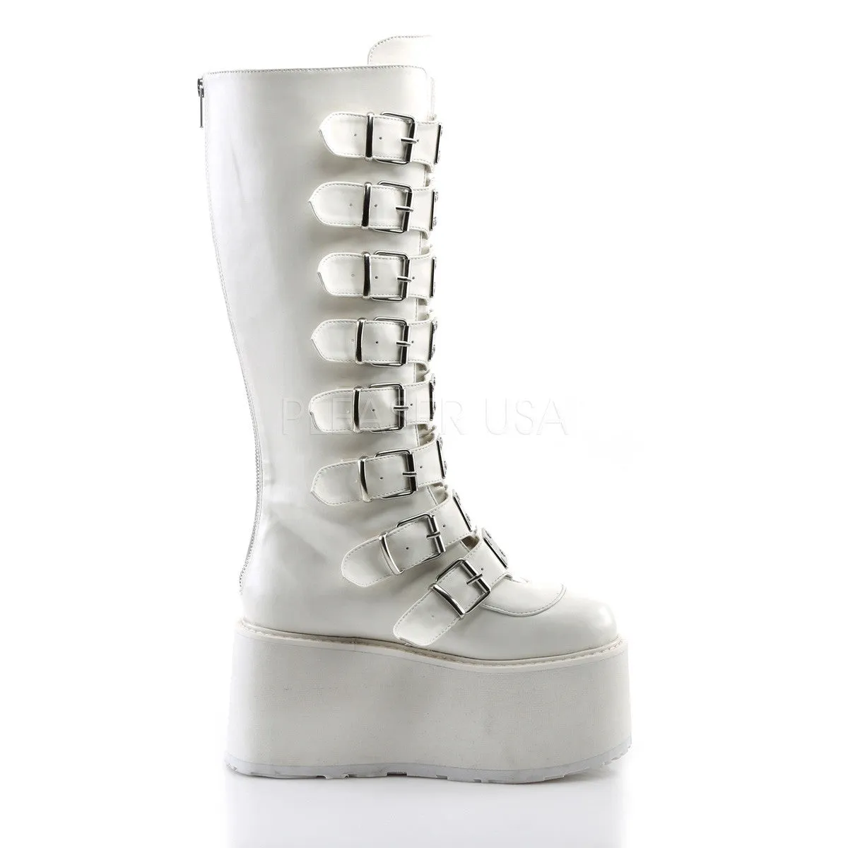 3 Inch Platform DAMNED-318 White Pu