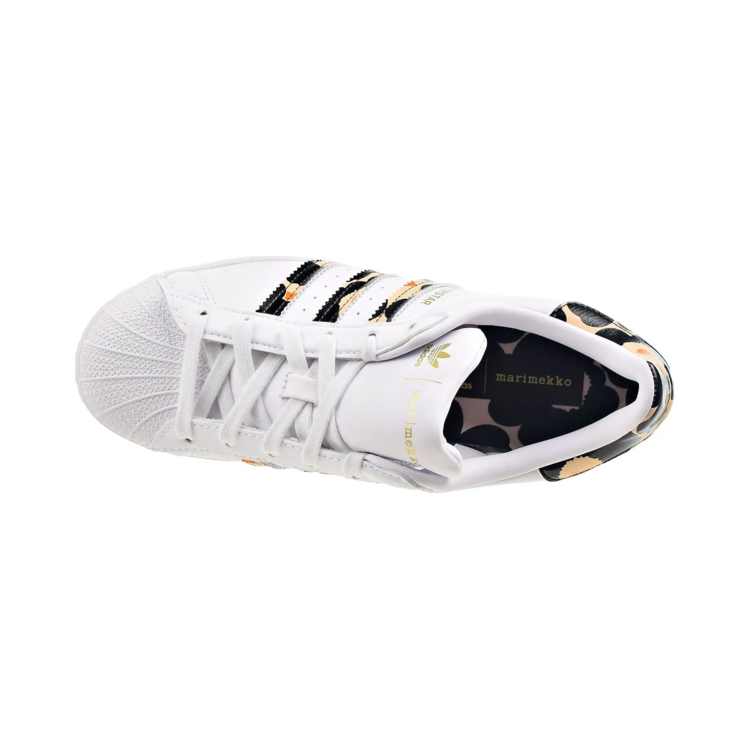 Adidas Marimekko Superstar Women's Shoes Cloud White-Core Black-Gold Metallic