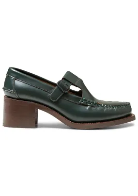 Alber Heeled Loafer Dark Green