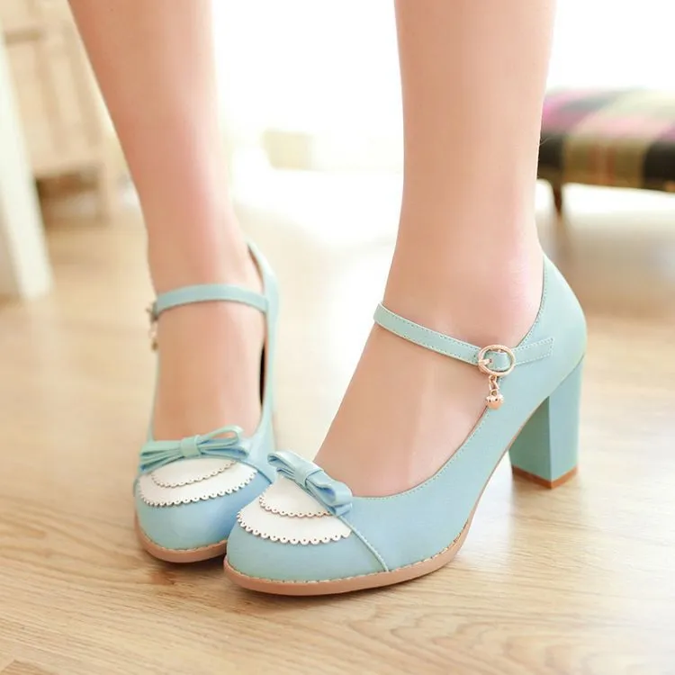 Ankle Straps Knot Women High Heels Shoes 6384