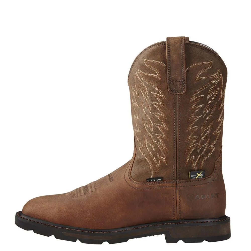 'Ariat' Men's 10" Groundbreaker Int. Met Guard EH Steel Toe - Brown