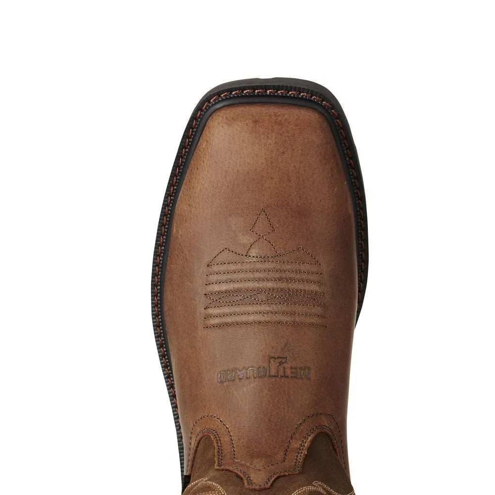 'Ariat' Men's 10" Groundbreaker Int. Met Guard EH Steel Toe - Brown