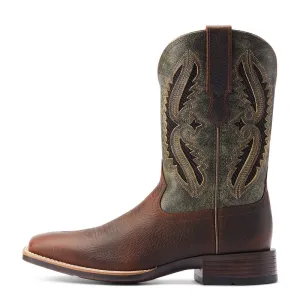 'Ariat' Men's 11" Rowder VentTEK 360° Western Square Toe - Rust / Forest Green