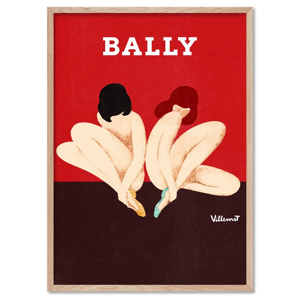 Bernard Villemot | Bally Lotus in Sketch Grainy Effect - Art Print