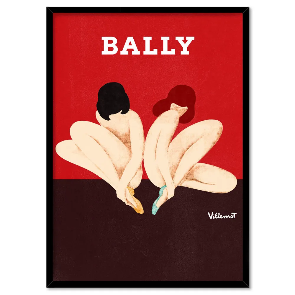 Bernard Villemot | Bally Lotus in Sketch Grainy Effect - Art Print