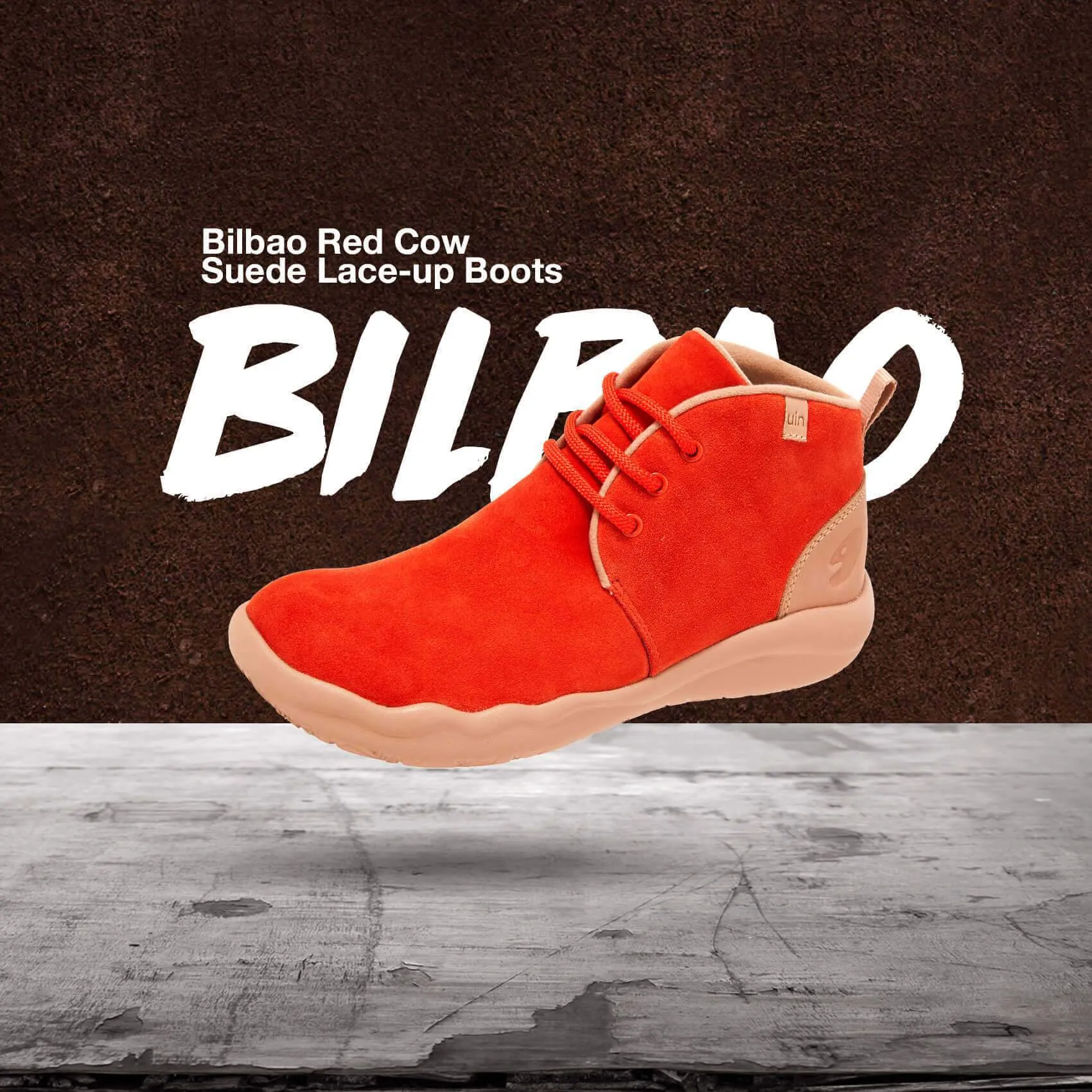 Bilbao Red Cow Suede Lace-up Boots Women