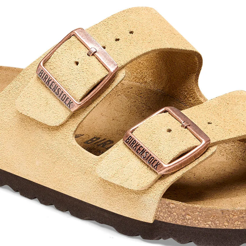 'Birkenstock' Women's Arizona Suede Leather Sandal - Latte Cream