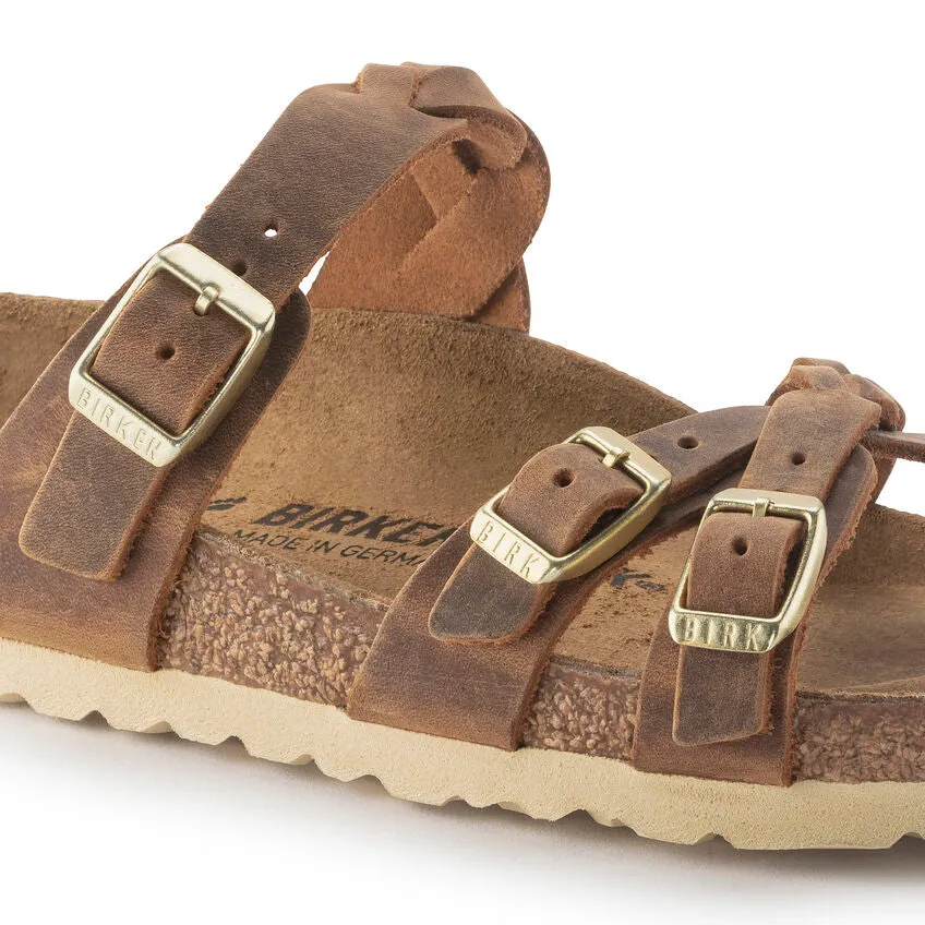 'Birkenstock' Women's Franca Braid Strappy Sandal - Cognac