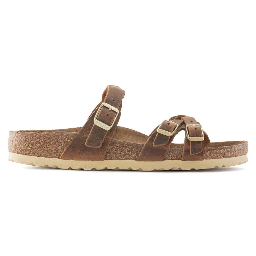 'Birkenstock' Women's Franca Braid Strappy Sandal - Cognac