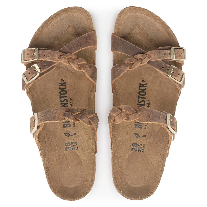 'Birkenstock' Women's Franca Braid Strappy Sandal - Cognac