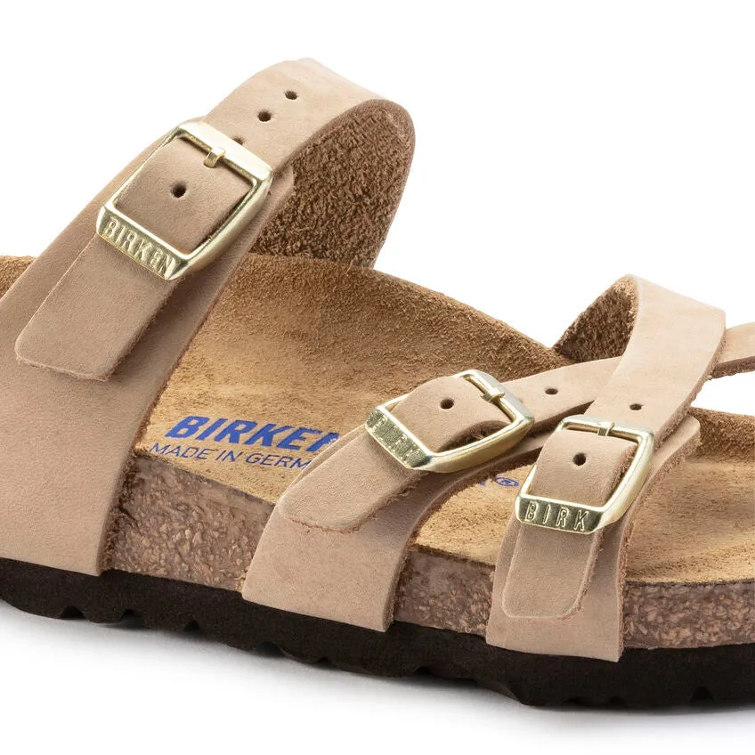 'Birkenstock' Women's Franca Soft Bed Leather Sandal - Sandcastle