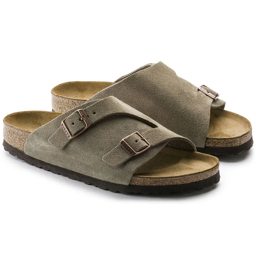 'Birkenstock' Women's Zurich Suede Leather Slide Sandal - Taupe