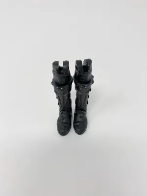 Black Buckle boots with black pants