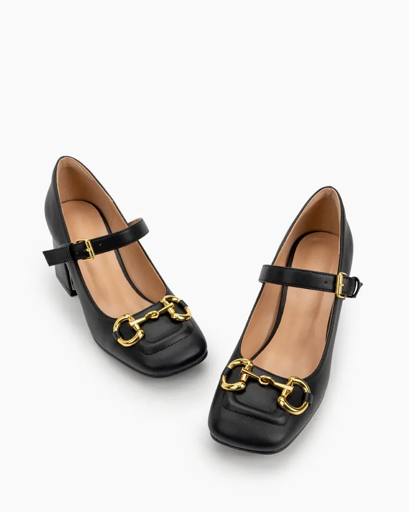 Black Classic Mary Jane Shoes