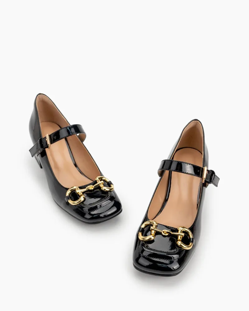 Black Classic Mary Jane Shoes