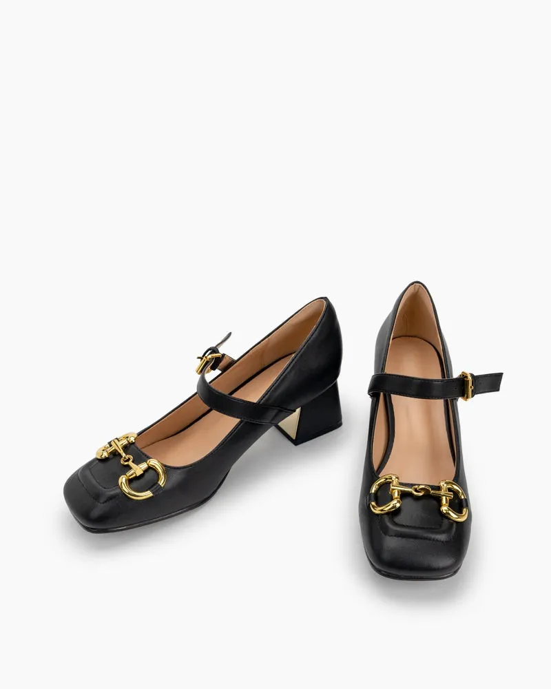 Black Classic Mary Jane Shoes