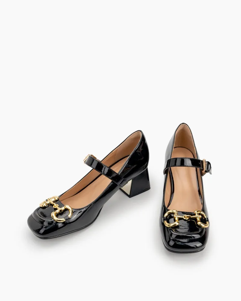 Black Classic Mary Jane Shoes