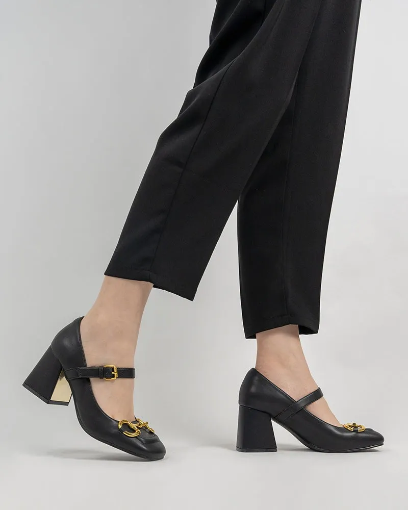 Black Classic Mary Jane Shoes