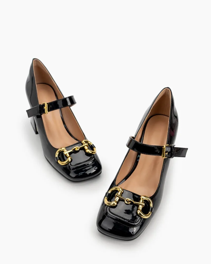 Black Classic Mary Jane Shoes