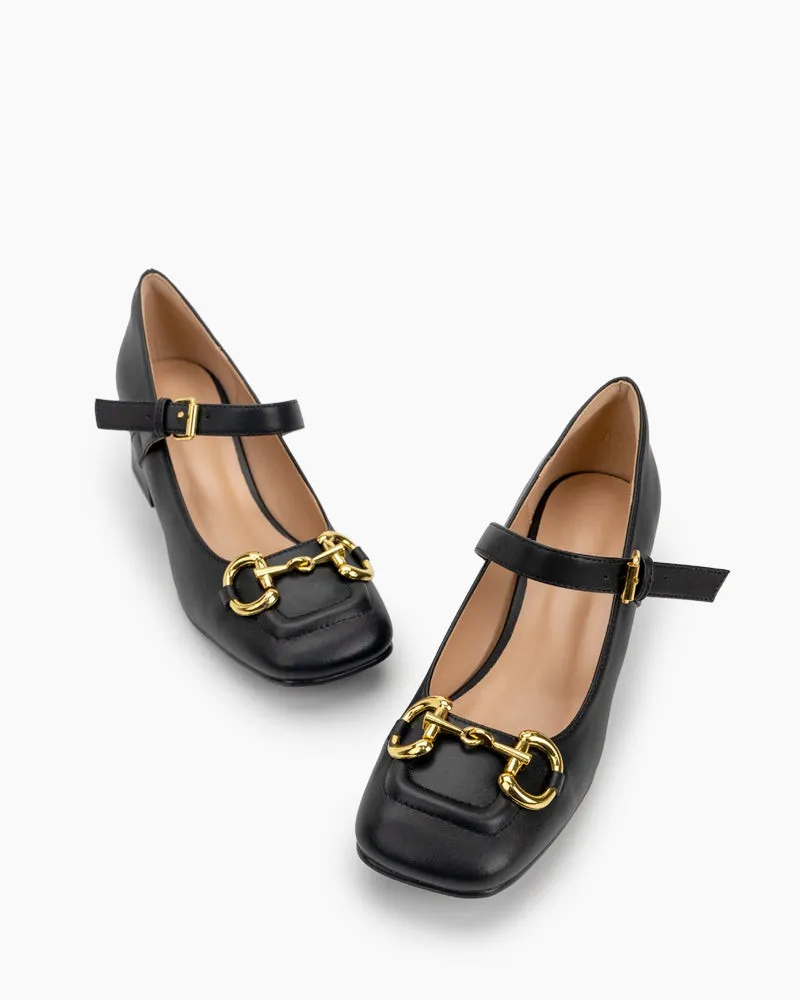 Black Classic Mary Jane Shoes