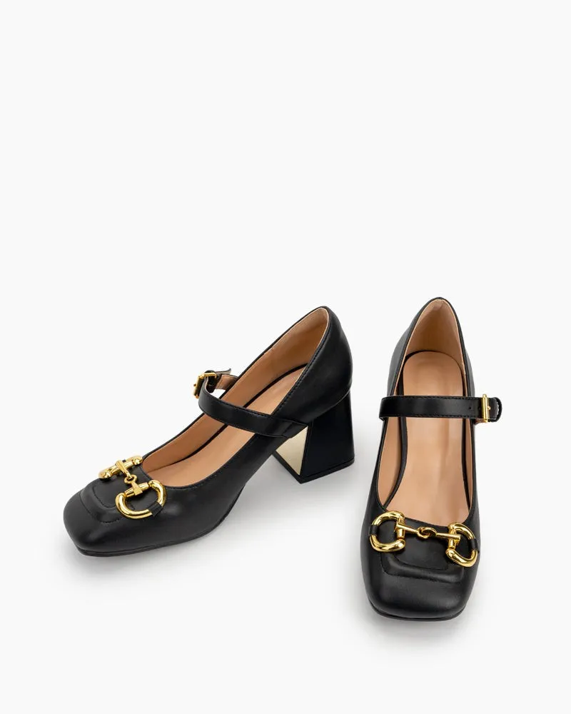 Black Classic Mary Jane Shoes