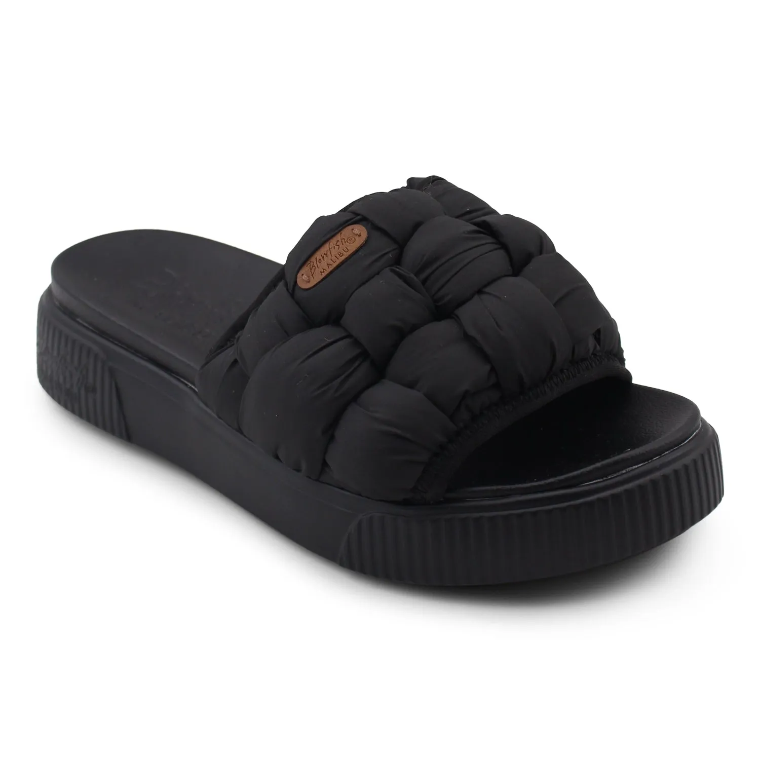 'Blowfish Malibu' Women's Darcy Slide - Black Puffy Nylon