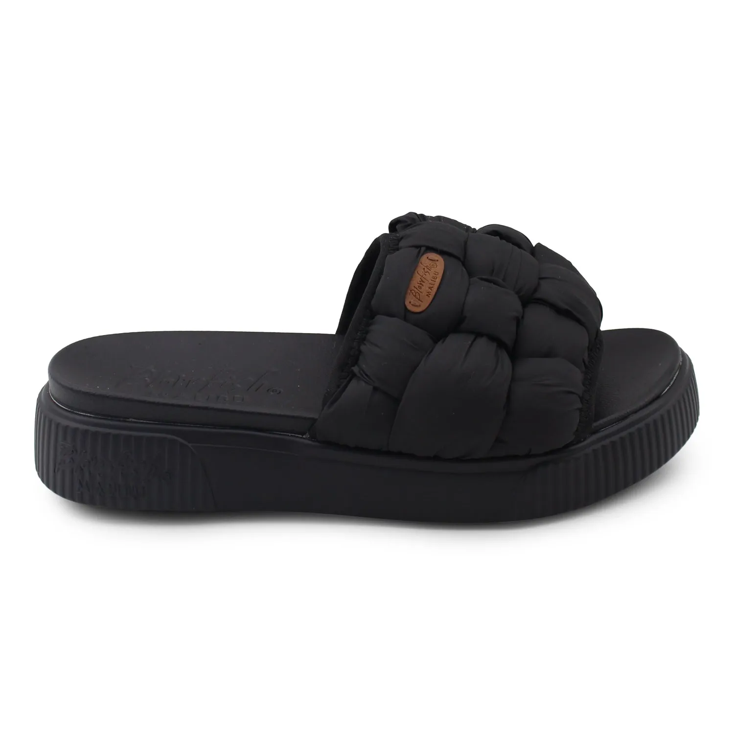 'Blowfish Malibu' Women's Darcy Slide - Black Puffy Nylon