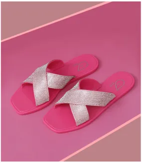 BW7104-FUSCHIA-Women Casual Slipper