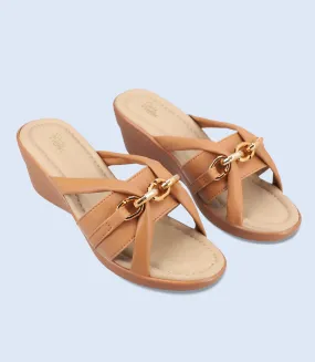 BW7680-TAN-Women Comfort Slipper