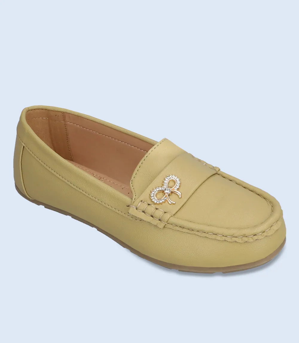 BW8882-GREEN-Women Comfort Moccasins