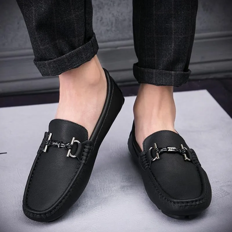 Casual Leather Driving Shoes For Men