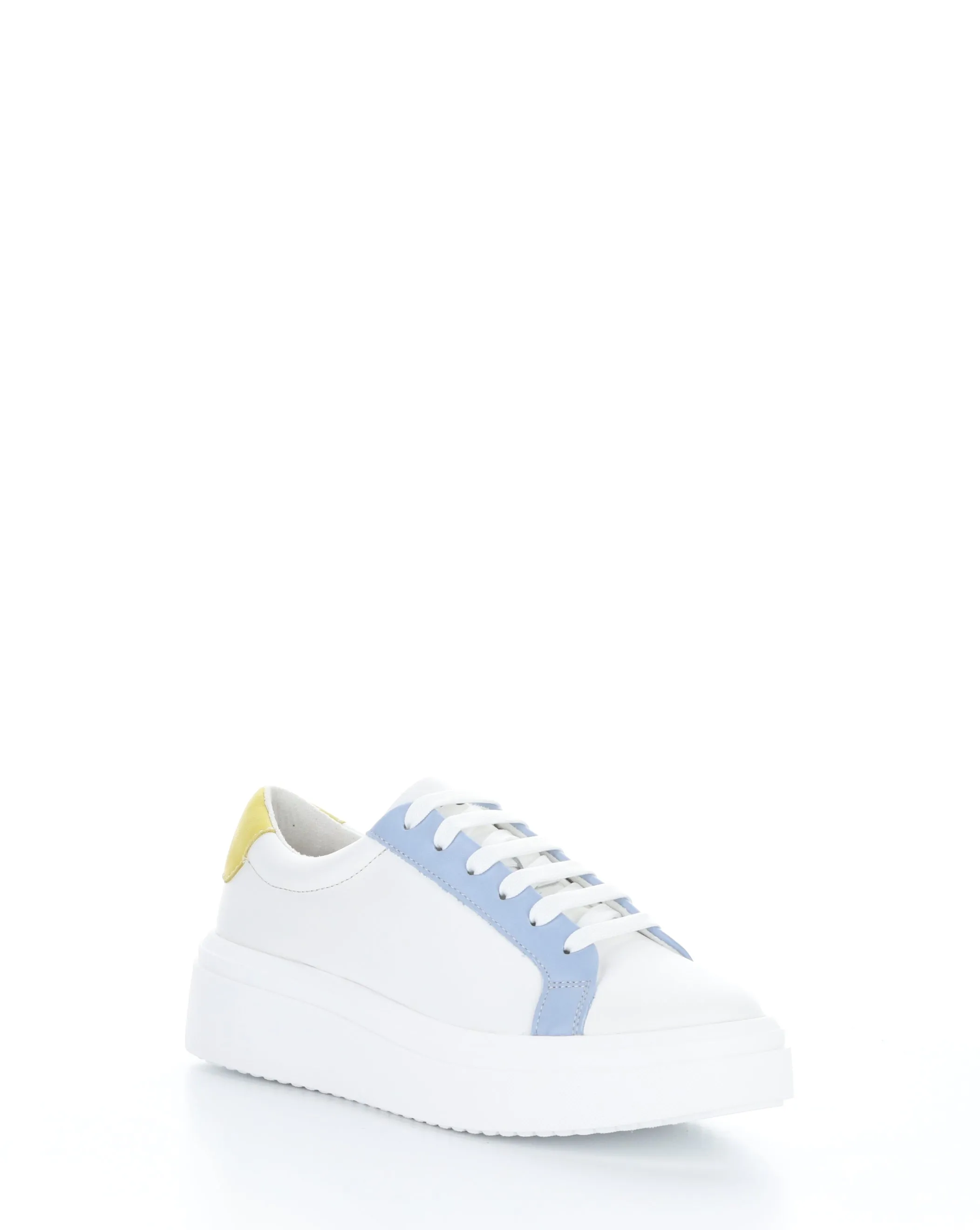 FUZI WHITE/SKY/YELLOW Lace-up Shoes