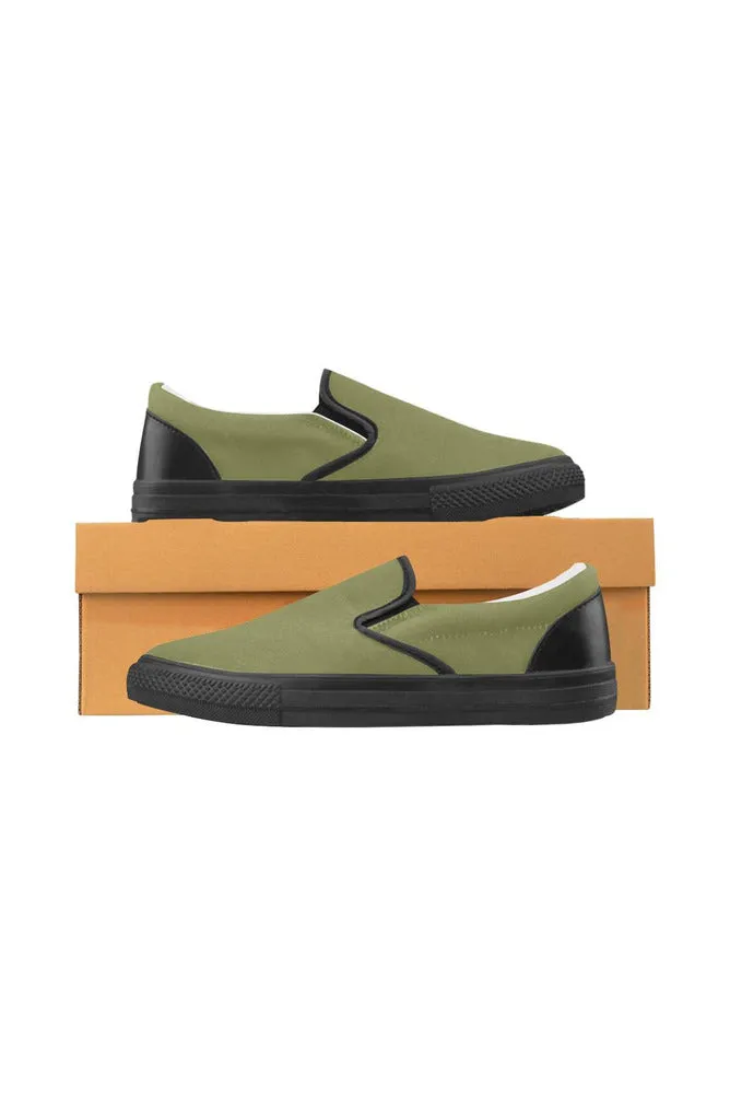 Guacamole Men's Slip-on Canvas Shoes (Model 019)