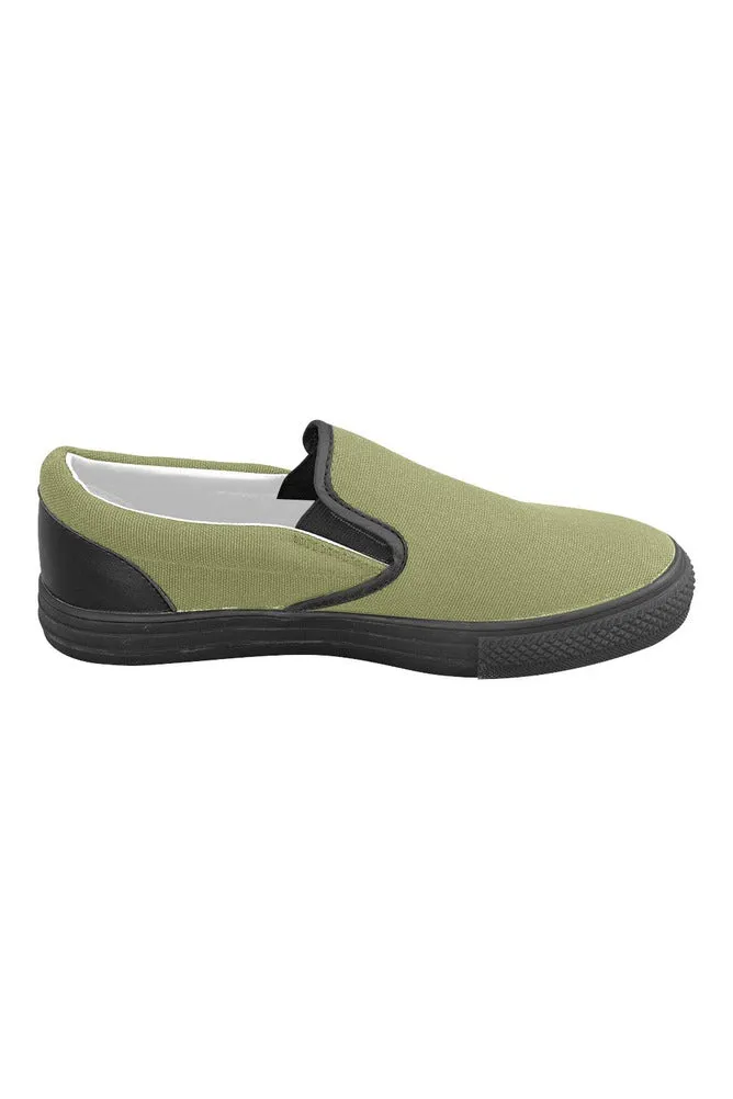 Guacamole Men's Slip-on Canvas Shoes (Model 019)