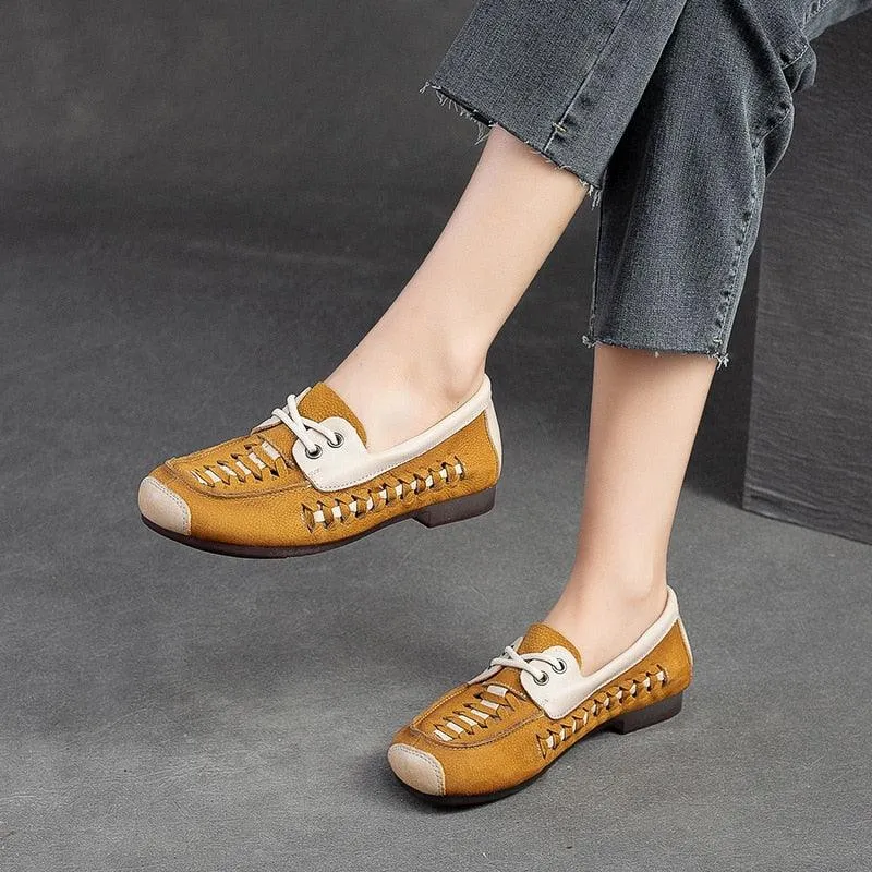 GX351 Women's Casual Shoes: Soft Leather Sandals with Low Heels