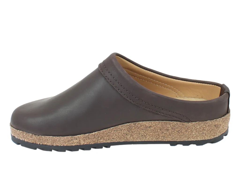 Haflinger Leather Clogs Malmo Brown 708