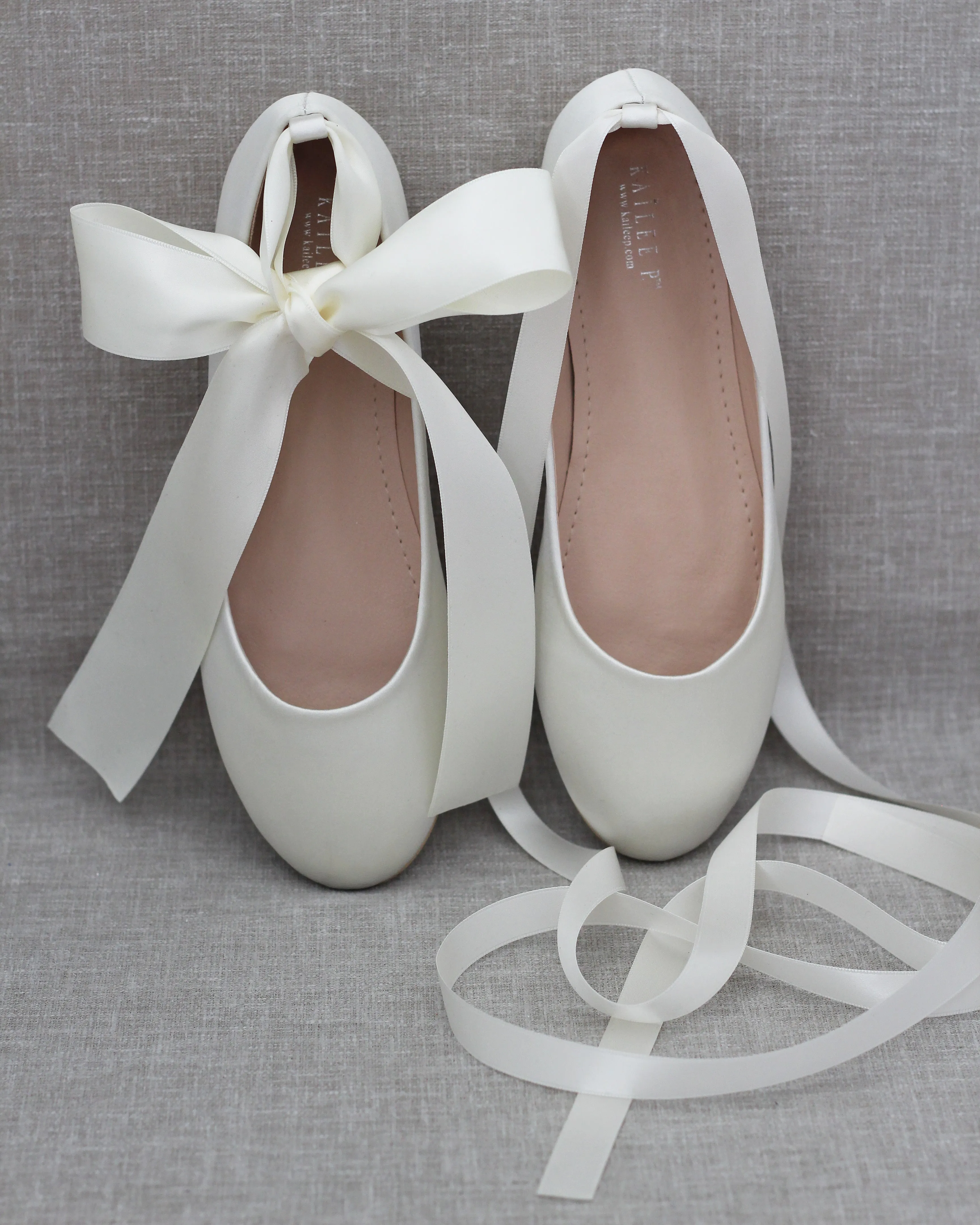 Ivory Bridal Flat Lace Up