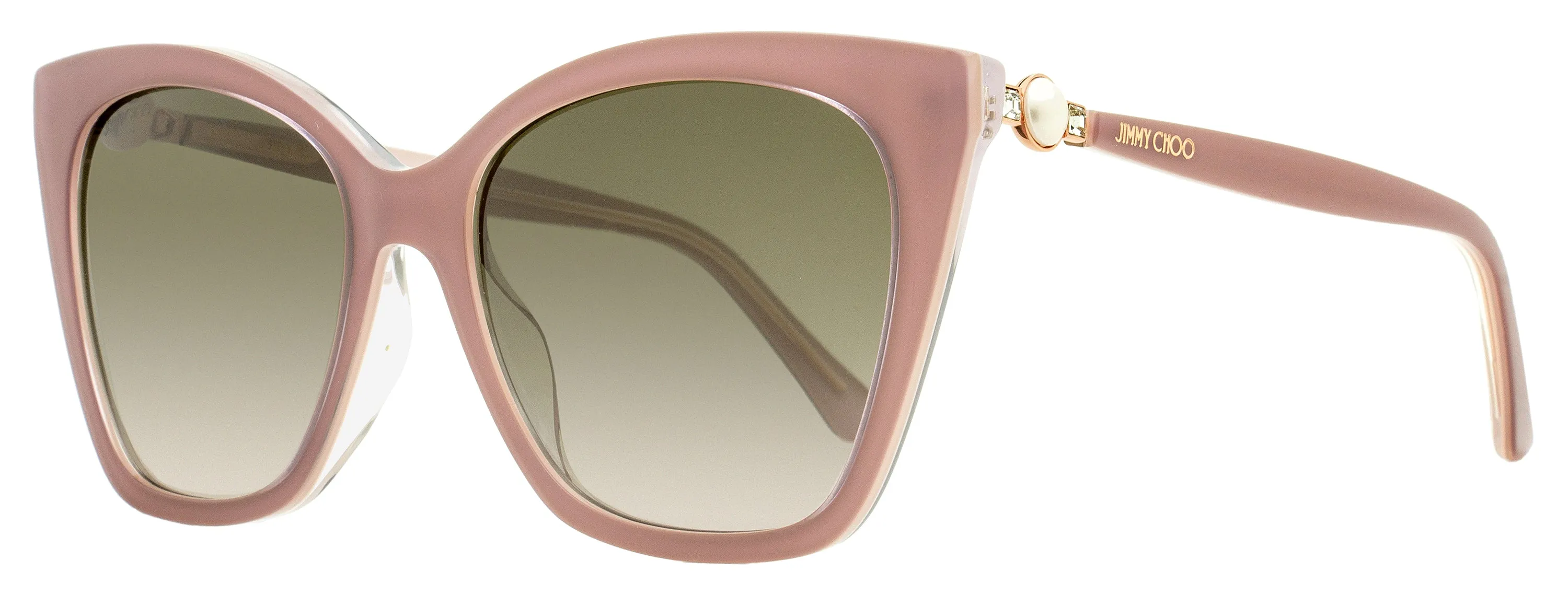 Jimmy Choo Women's Cat Eye Sunglasses Rua /G Y9AHA Nude 56mm