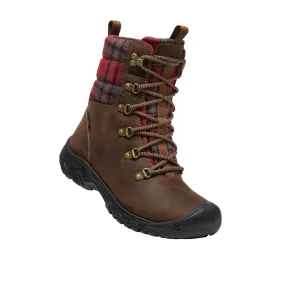 Keen Greta Mid Waterproof Boot (Women) - Dark Brown/Red Plaid