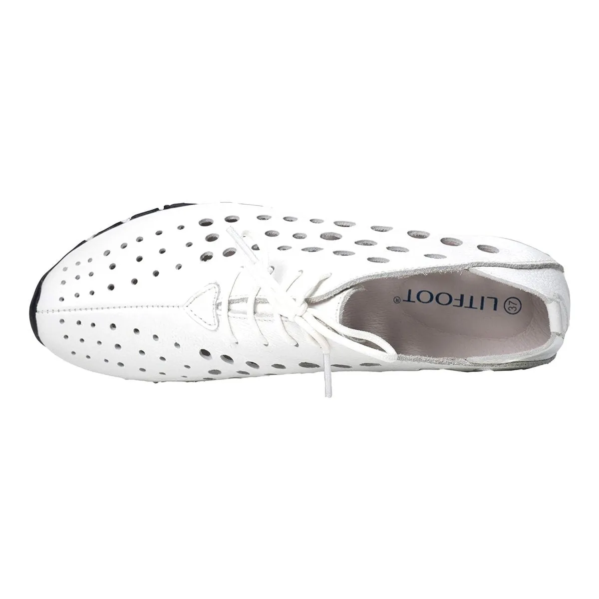 Litfoot Women's Oxford LF9010 White Leather