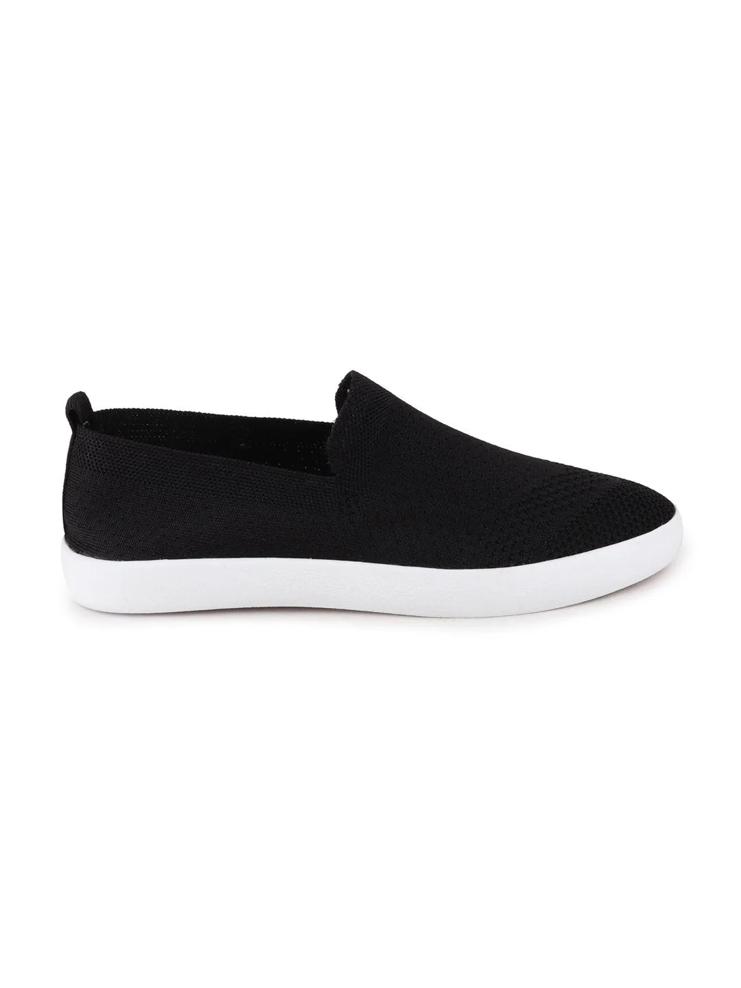 Men Black Casual Slip-On Shoes