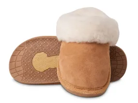 'Old Friend Footwear' Women's Scuff Slipper - Chestnut