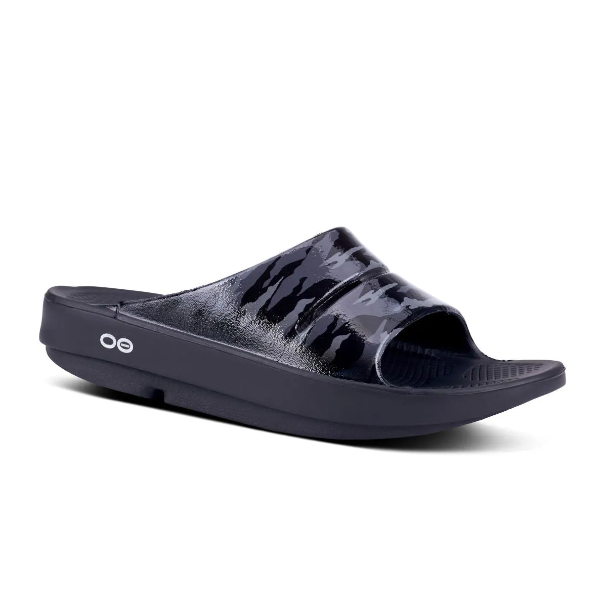 'OOFOS' Women's OOahh Slide Limited Edition - Black / Gray / Camo