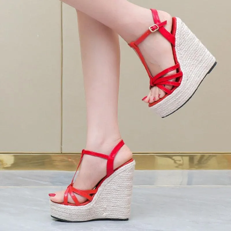 Open Toe Wedge Sandal Shoes