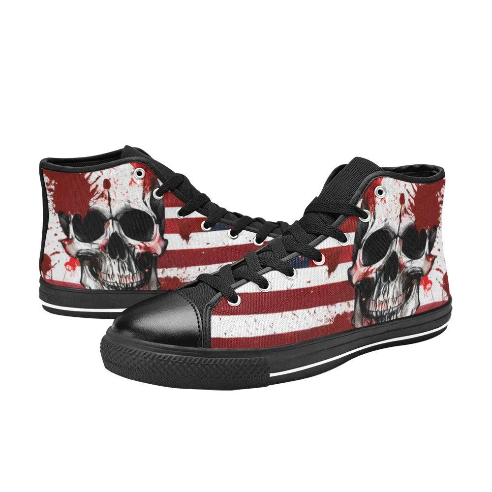 Patriotic Flag Skull Women