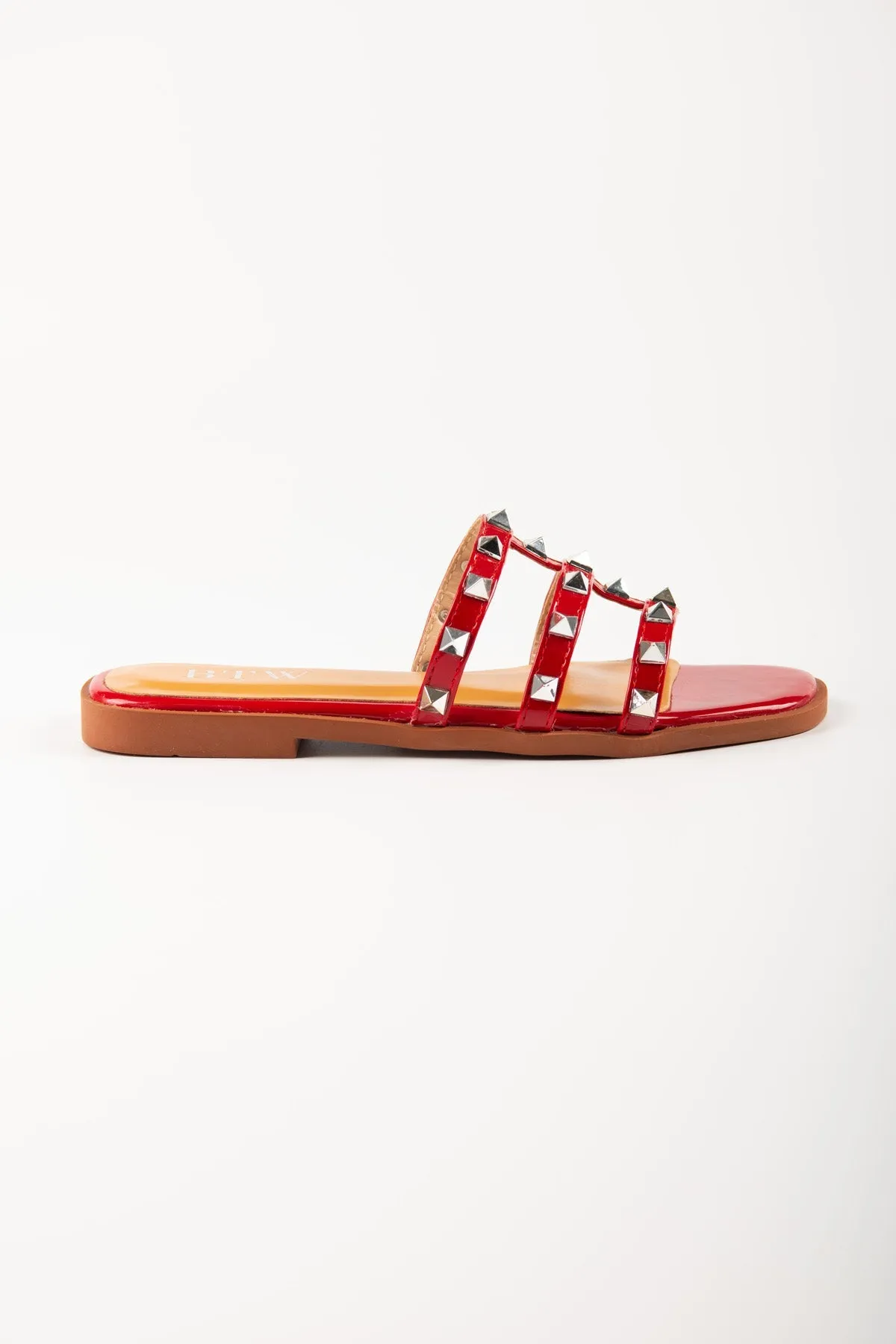 RED STRAP SANDALS