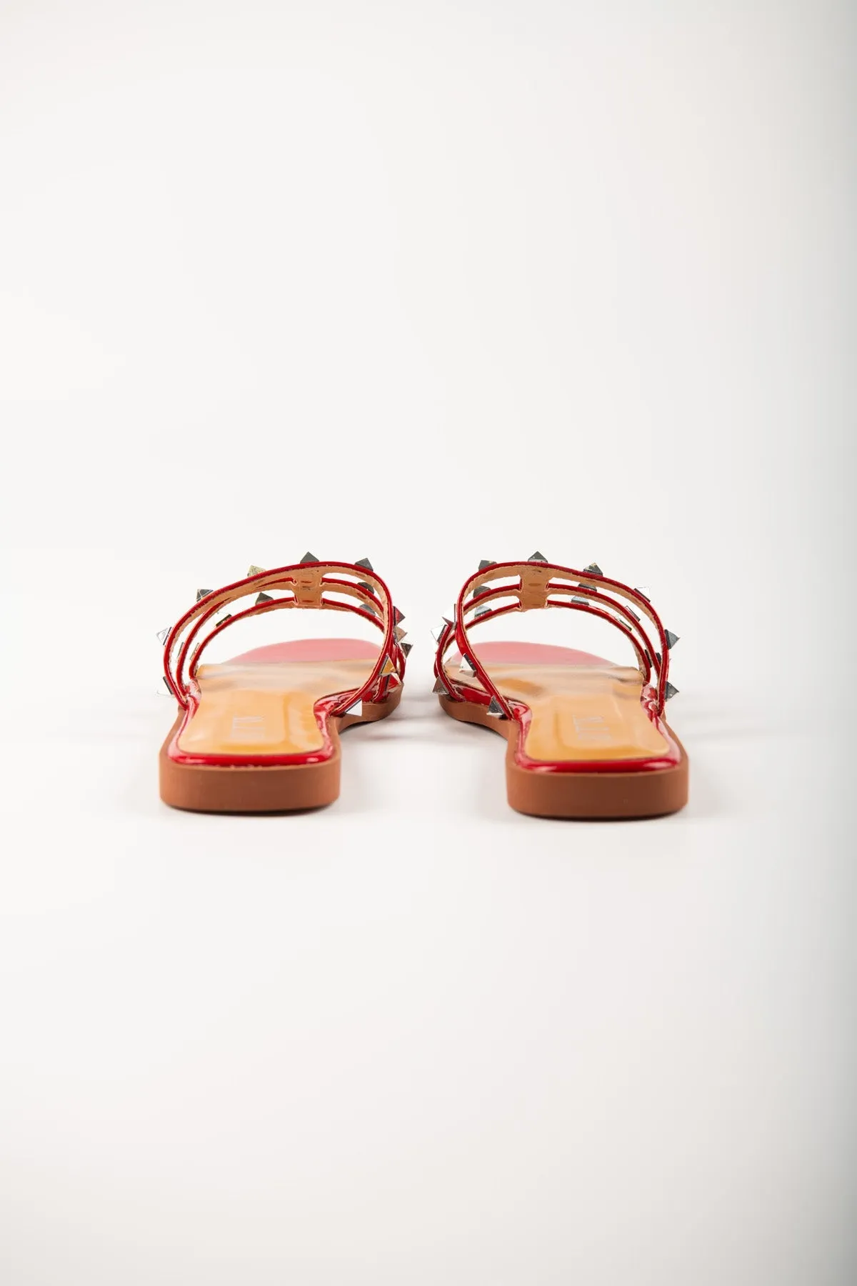 RED STRAP SANDALS