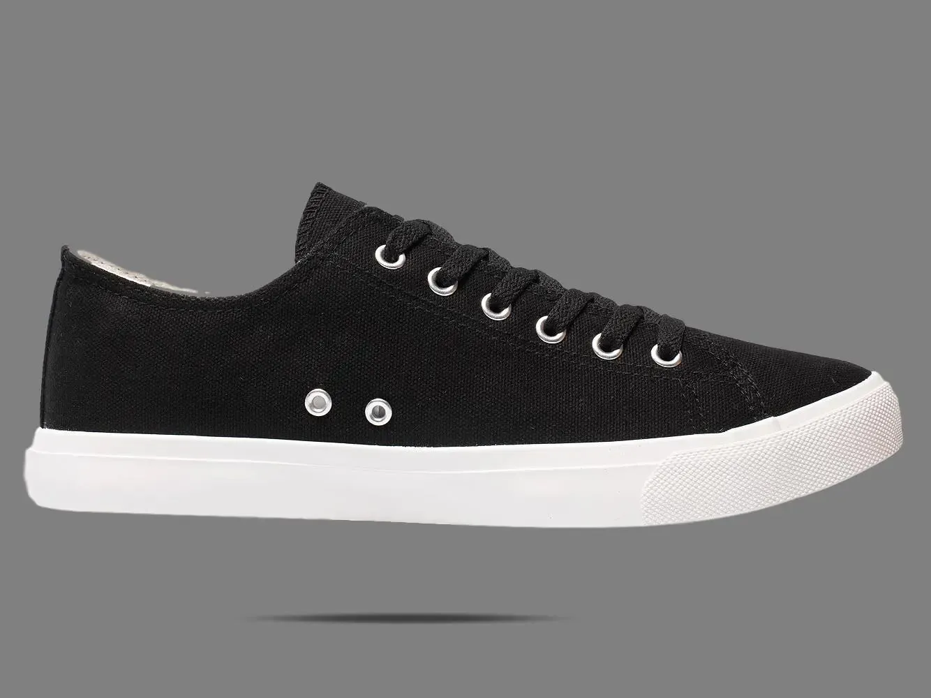 Retro Black/White Canvas Shoes Unisex Size