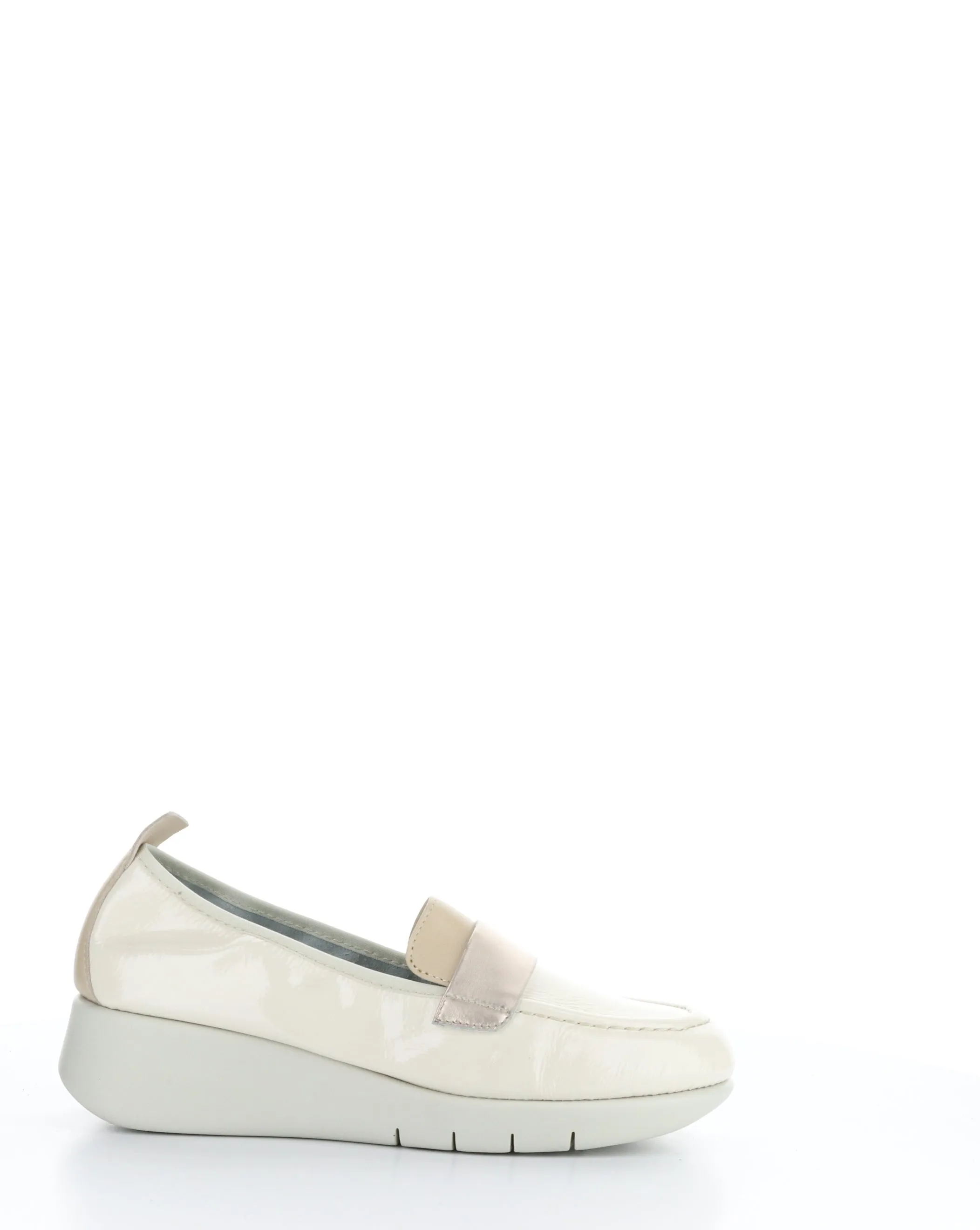 SCREEN MIXED WHITE Round Toe Shoes